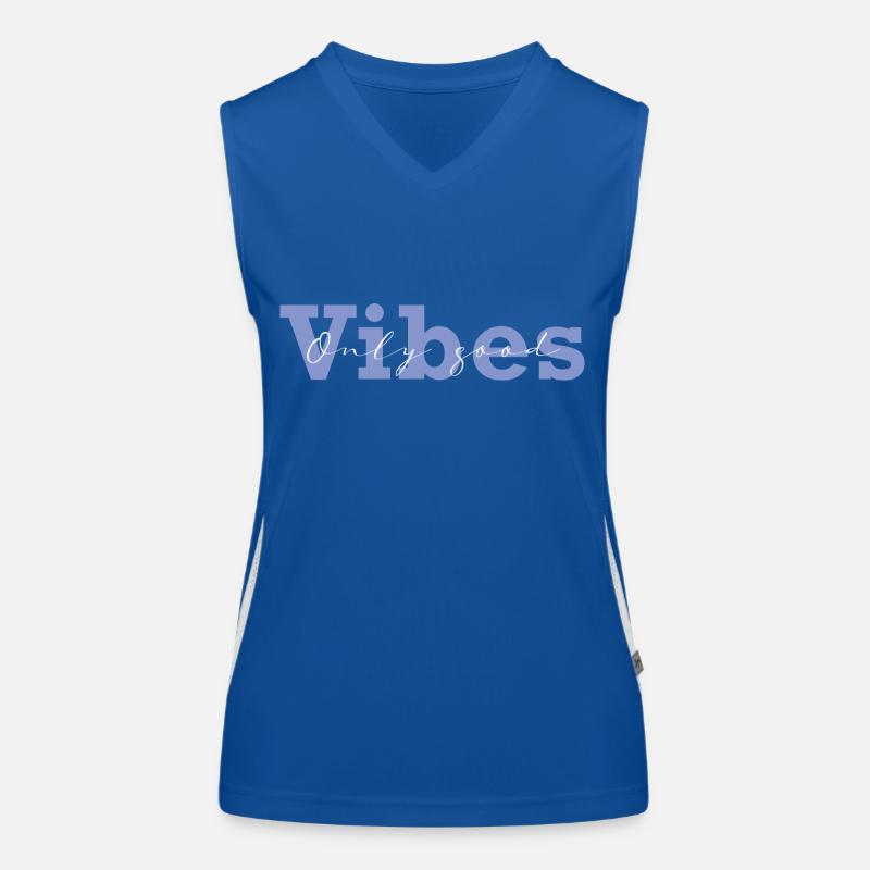only good vibes hellgrau Funktionelles Kontrast-Tank Top für Frauen