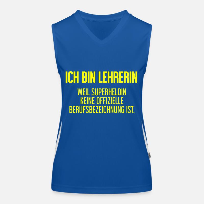 Lehrerin - Mein offizieller Superhelden-Beruf! Funktionelles Kontrast-Tank Top für Frauen