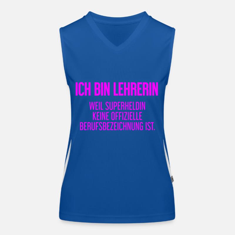 Lehrerin - Mein offizieller Superhelden-Beruf! Funktionelles Kontrast-Tank Top für Frauen
