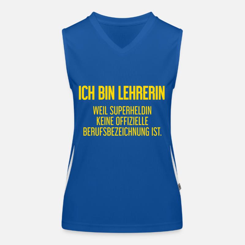 Lehrerin - Mein offizieller Superhelden-Beruf! Funktionelles Kontrast-Tank Top für Frauen
