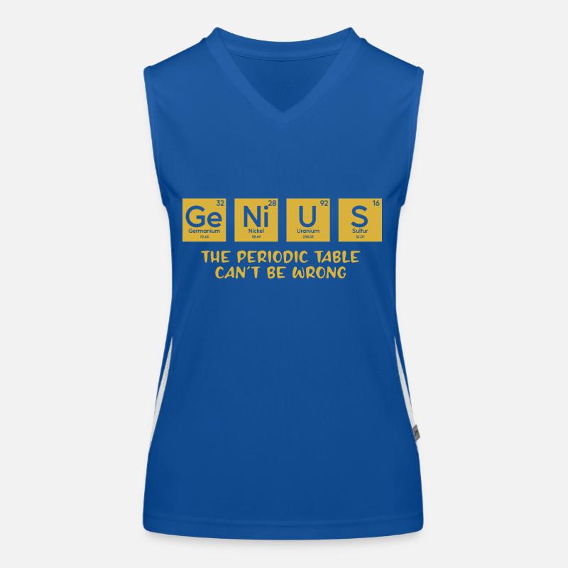 Genius: Das Periodensystem kann sich nicht irren Funktionelles Kontrast-Tank Top für Frauen