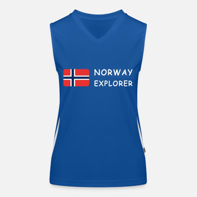 NORWAY EXPLORER white-lettered Women's Functional Contrast Tank Top