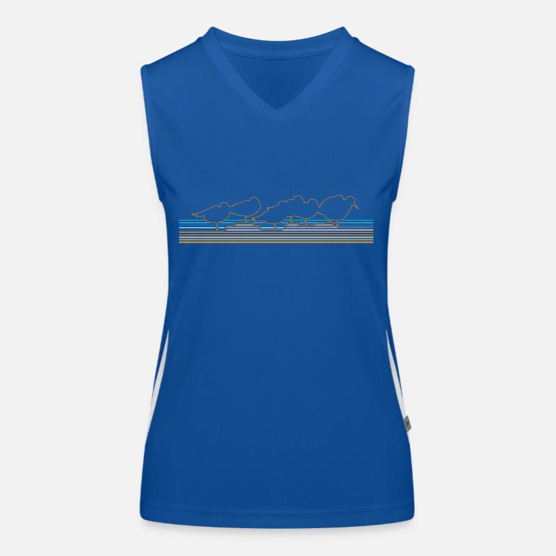 BEACHGOERS (Calidris alba) Women's Functional Contrast Tank Top