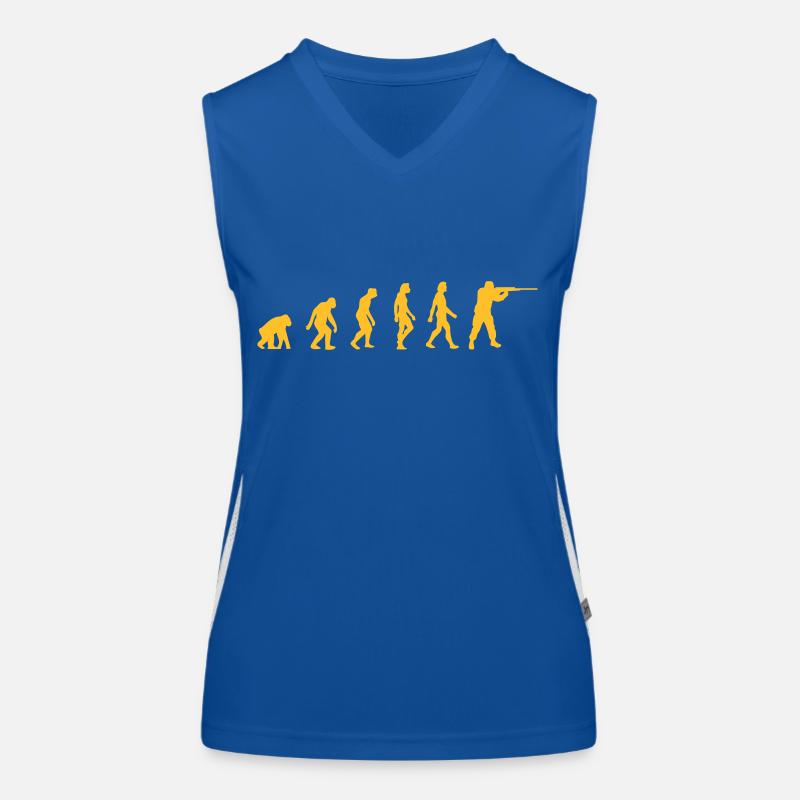 Die Evolution der Jäger Funktionelles Kontrast-Tank Top für Frauen