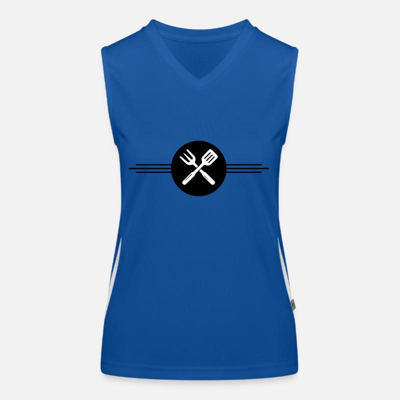 Icône des couverts de gril Débardeur respirant contrasté Femme