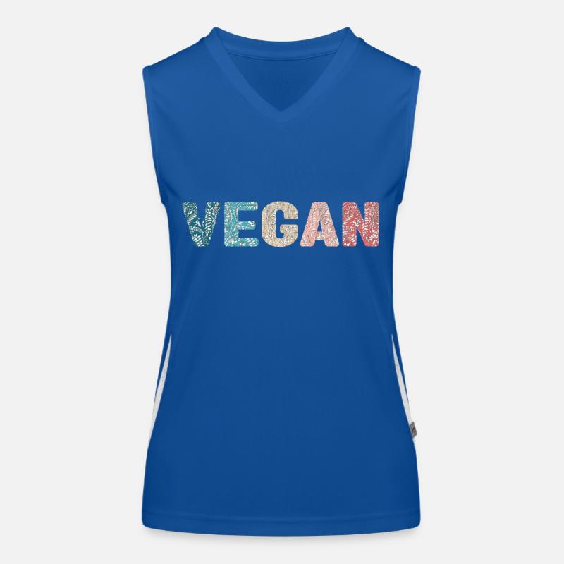 Vegan - botanical pattern - couleur vacances Débardeur respirant contrasté Femme