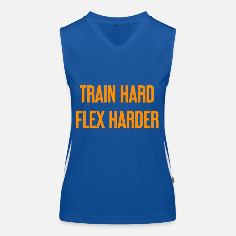 Train Hard Flex Harder Funktionelles Kontrast-Tank Top für Frauen