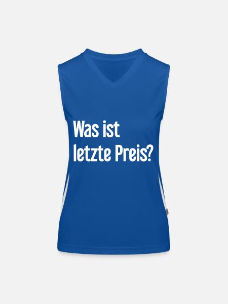 What is last price? - Women's Functional Contrast Tank Top - royal/white - Front