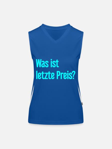 What is last price? - Women's Functional Contrast Tank Top - royal/white - Front