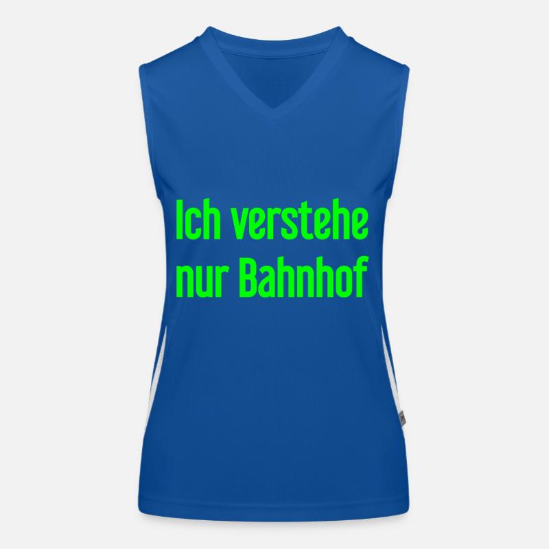 Ich verstehe nur Bahnhof Funktionelles Kontrast-Tank Top für Frauen
