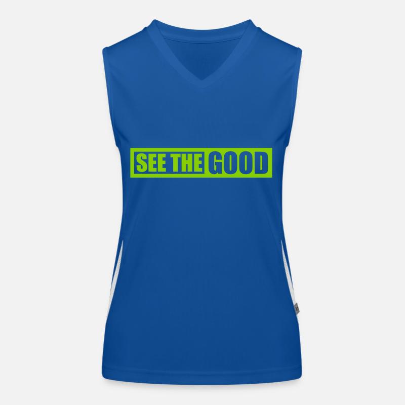see the good Zitat Funktionelles Kontrast-Tank Top für Frauen