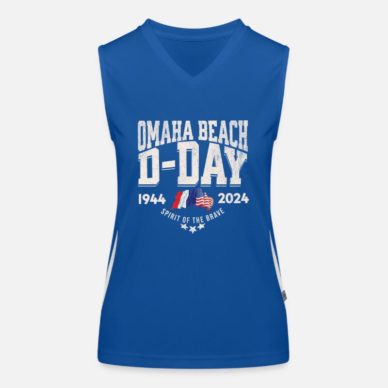 D Day Omaha Beach 2024 Débardeur respirant contrasté Femme