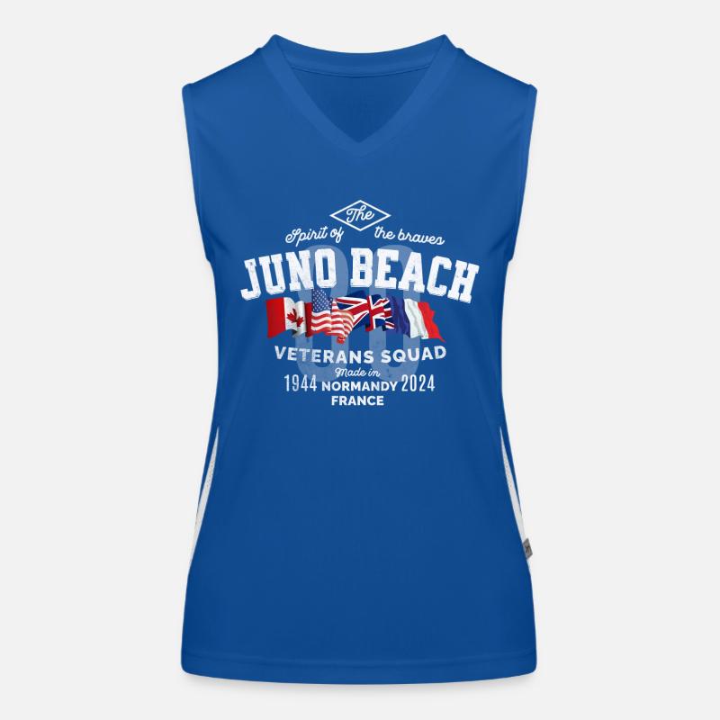 Juno Beach Normandie 80-jähriges Jubiläum Funktionelles Kontrast-Tank Top für Frauen