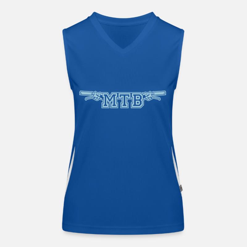MTB with handles - Women's Functional Contrast Tank Top - royal/white