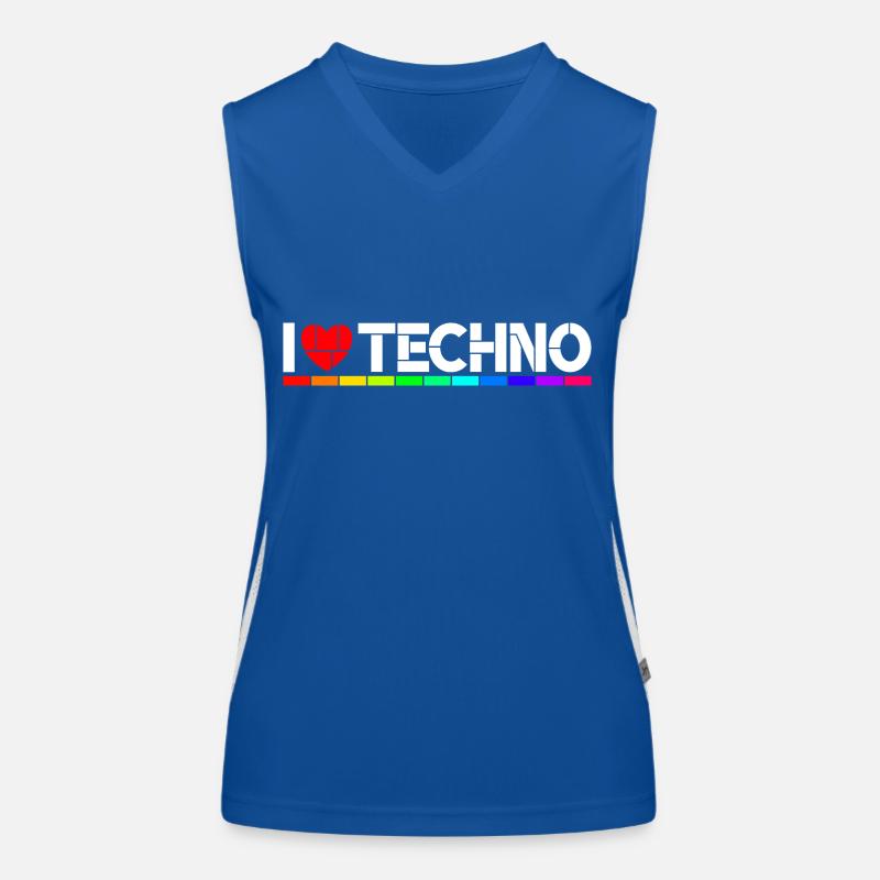 I love Techno Débardeur respirant contrasté Femme