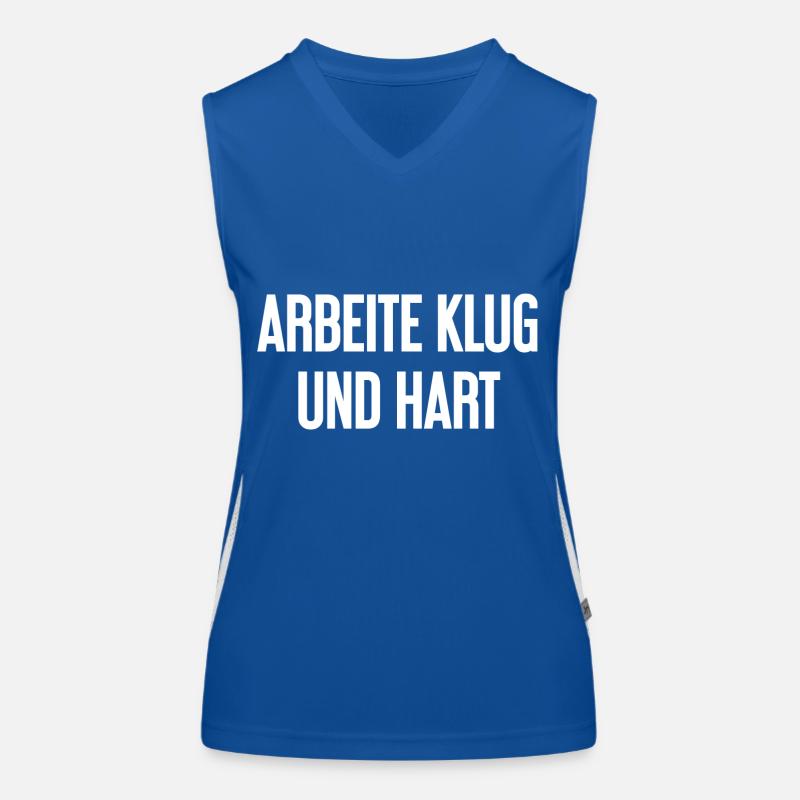 Work Smart And Hard – Success Motto For Doers Women's Functional Contrast Tank Top