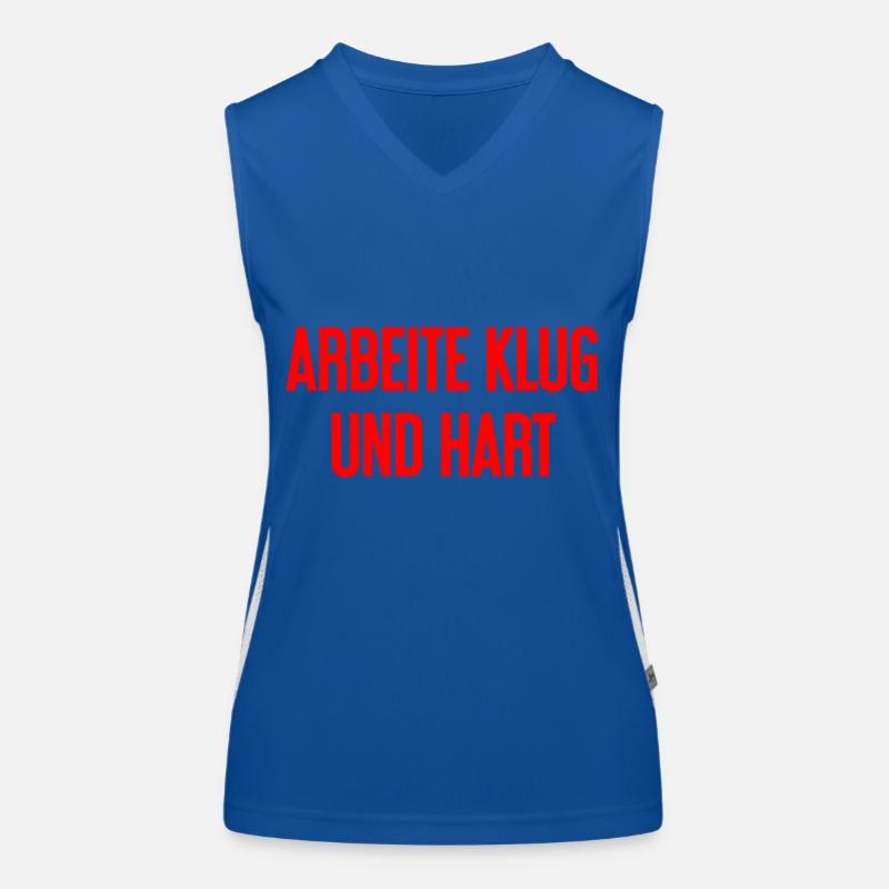Work Smart And Hard – Success Motto For Doers Women's Functional Contrast Tank Top