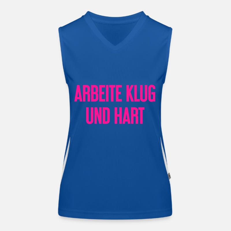 Work Smart And Hard – Success Motto For Doers Women's Functional Contrast Tank Top