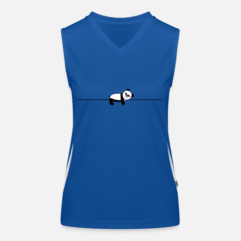 sleeping panda Women's Functional Contrast Tank Top