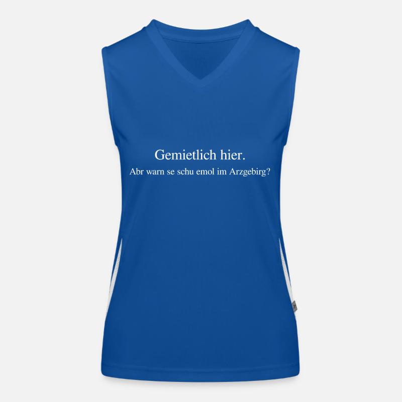 Erzgebirge Gemütlich Funktionelles Kontrast-Tank Top für Frauen
