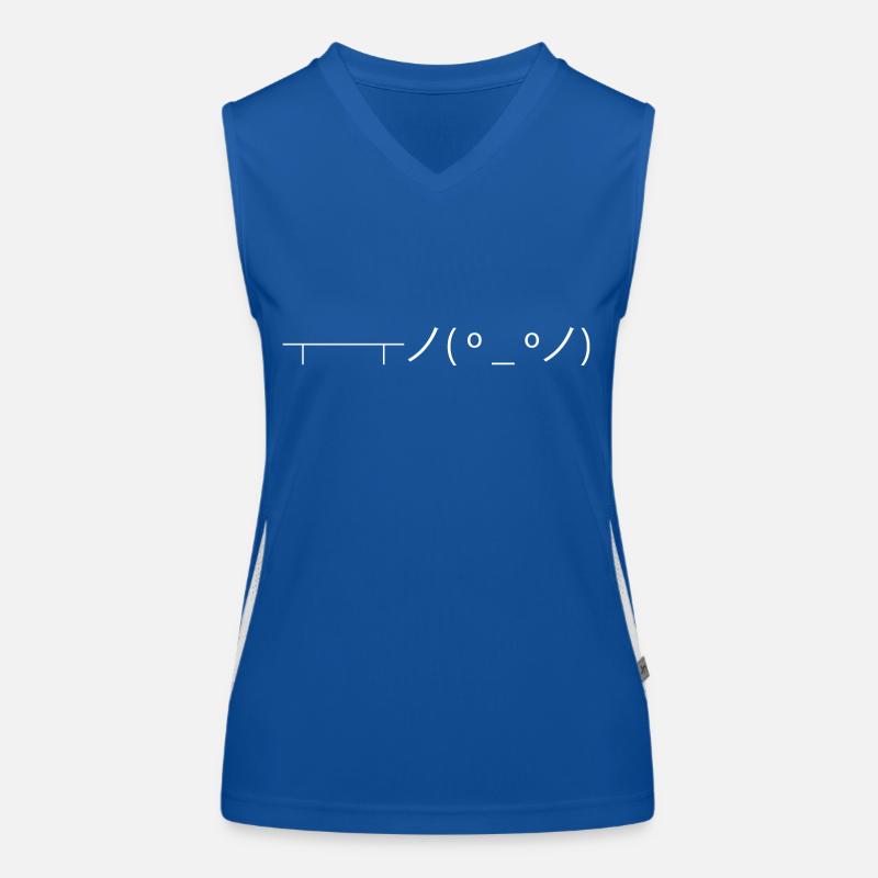 white: flip the table - calm down Funktionelles Kontrast-Tank Top für Frauen