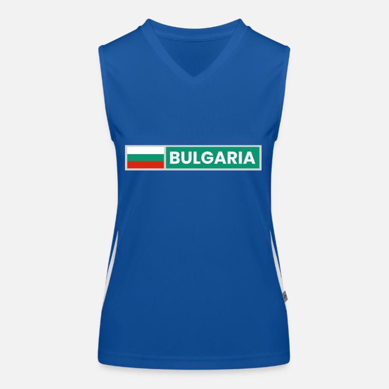 Drapeau de la Bulgarie Débardeur respirant contrasté Femme