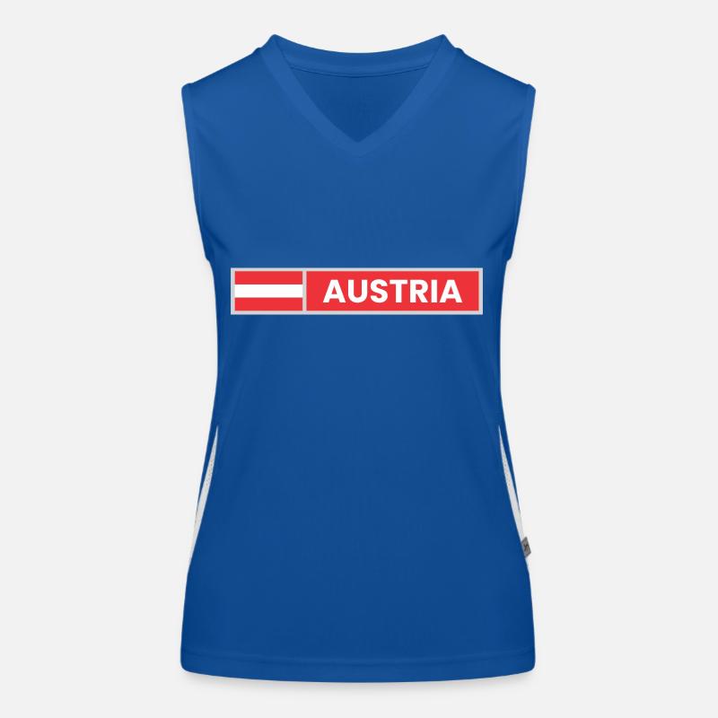 Drapeau de l’Autriche Débardeur respirant contrasté Femme