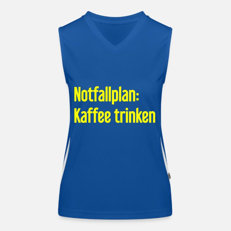 Kaffee-Notfallplan Funktionelles Kontrast-Tank Top für Frauen