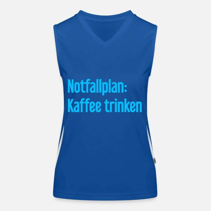 Kaffee-Notfallplan Funktionelles Kontrast-Tank Top für Frauen