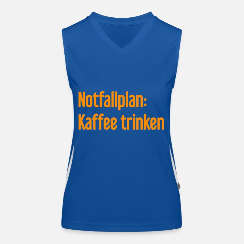 Kaffee-Notfallplan Funktionelles Kontrast-Tank Top für Frauen