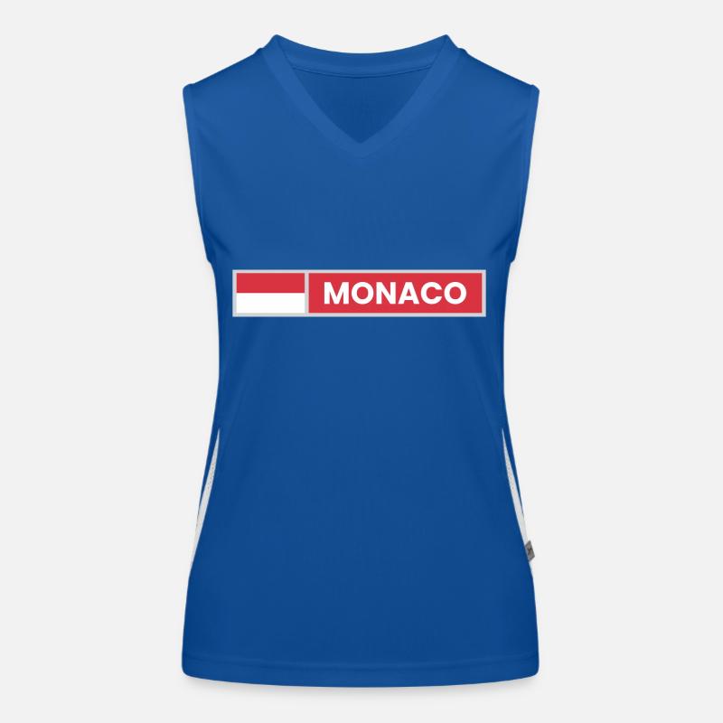 Monaco Flag Women's Functional Contrast Tank Top