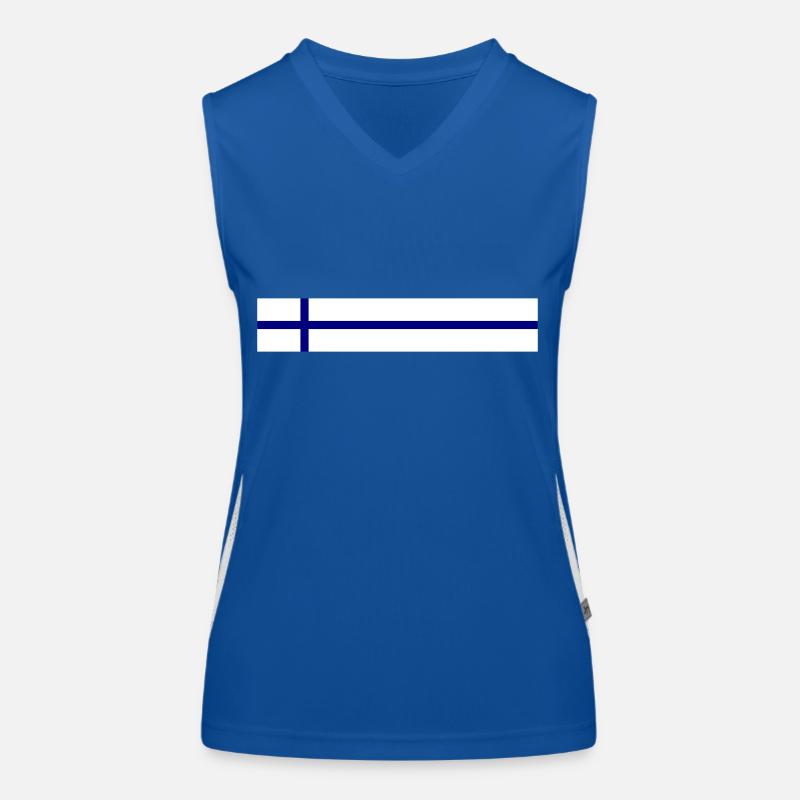 Drapeau de la Finlande Débardeur respirant contrasté Femme