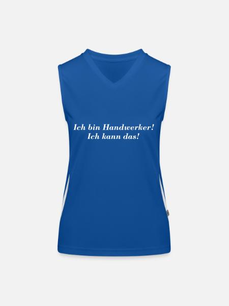 Handwerker Handyman Handwerk Werkzeug Baustelle - Funktionelles Kontrast-Tank Top für Frauen - Royal/Weiß - Vorne