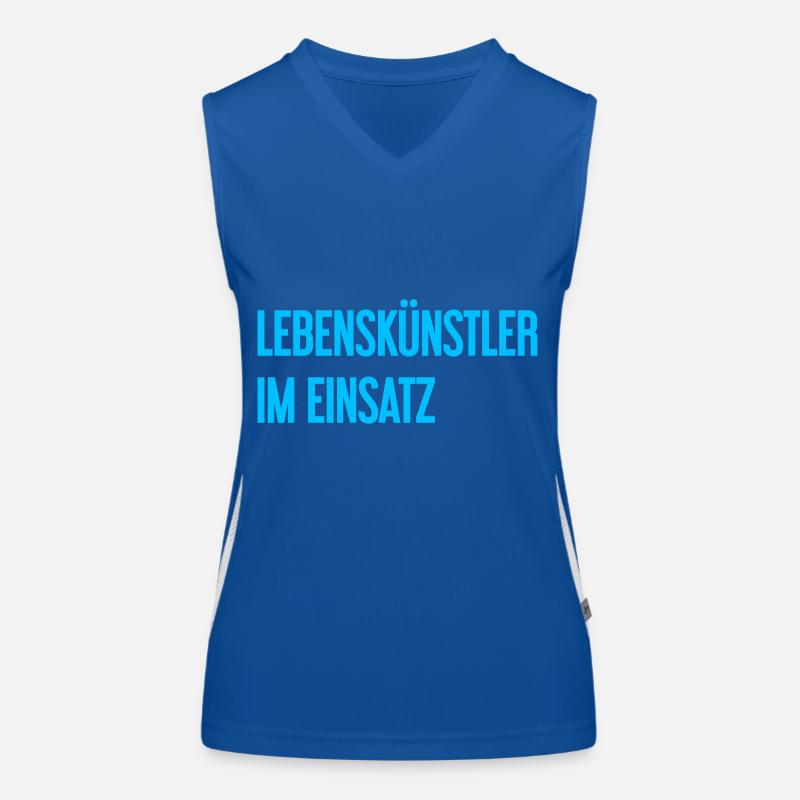 Lebenskünstler im Einsatz Funktionelles Kontrast-Tank Top für Frauen