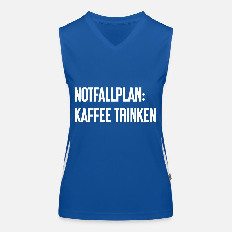 Kaffee-Notfallplan Funktionelles Kontrast-Tank Top für Frauen