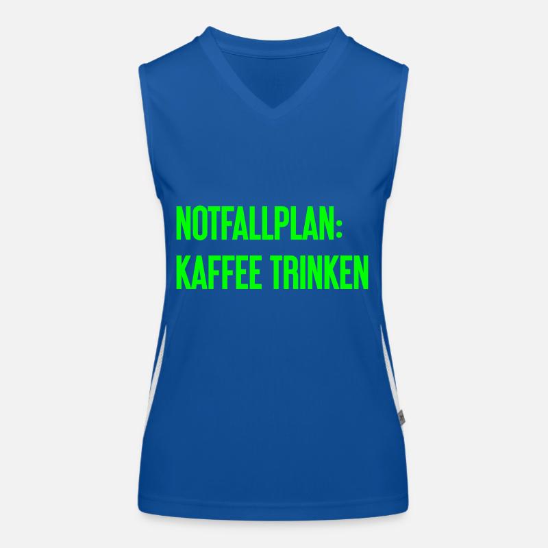 Kaffee-Notfallplan Funktionelles Kontrast-Tank Top für Frauen