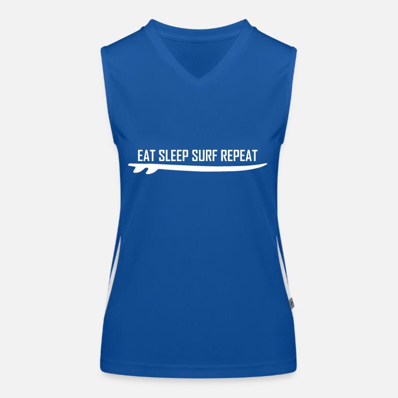 Surfing Surfboard Surfer Geschenksidee Funktionelles Kontrast-Tank Top für Frauen