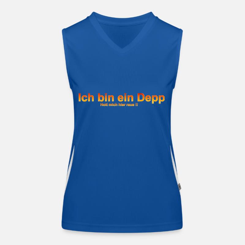ich bin ein depp Funktionelles Kontrast-Tank Top für Frauen