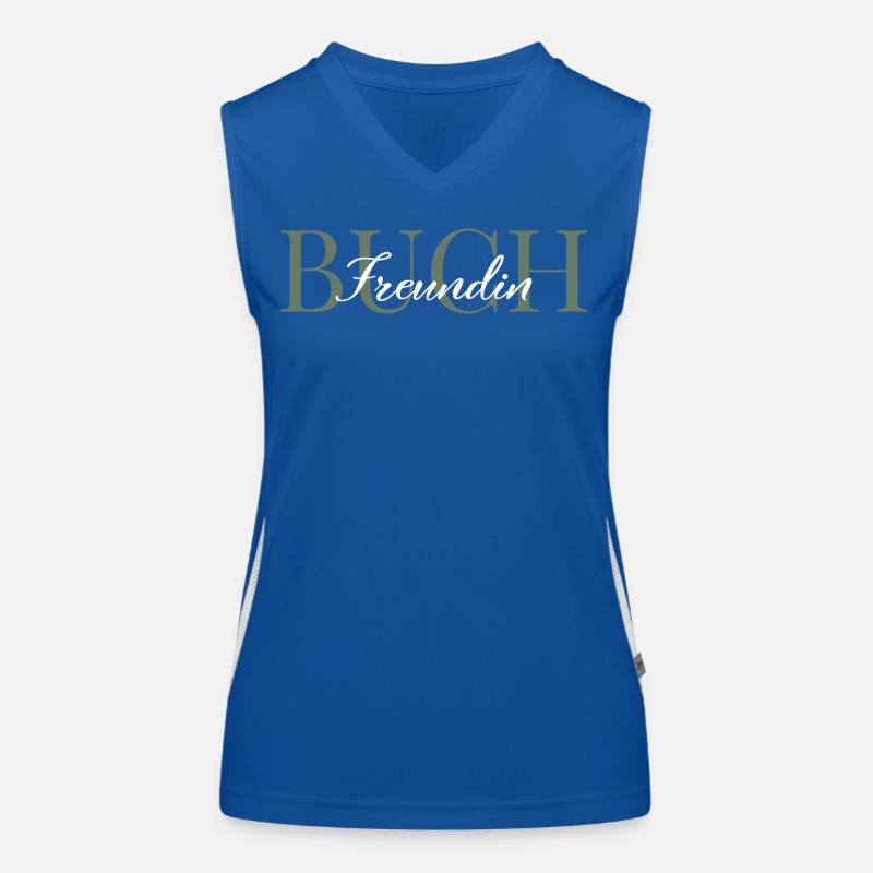 Buchfreundin grün-weiß Funktionelles Kontrast-Tank Top für Frauen