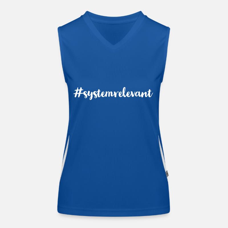 ich bin Systemrelevant Funktionelles Kontrast-Tank Top für Frauen