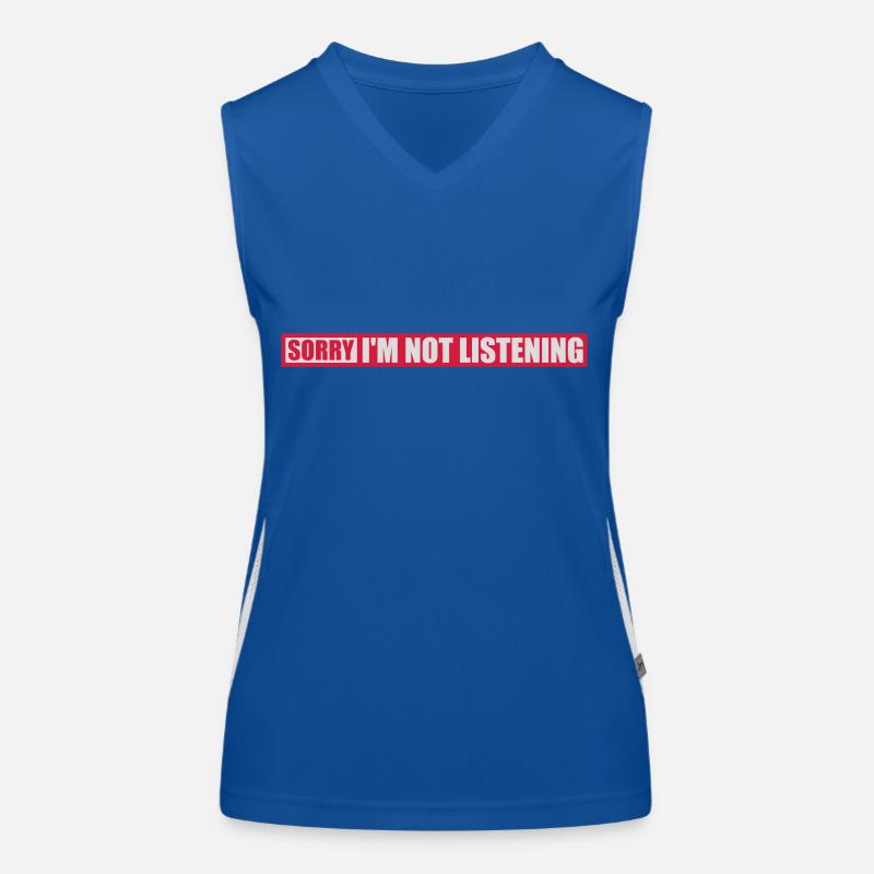 désolé de ne pas écouter Débardeur respirant contrasté Femme