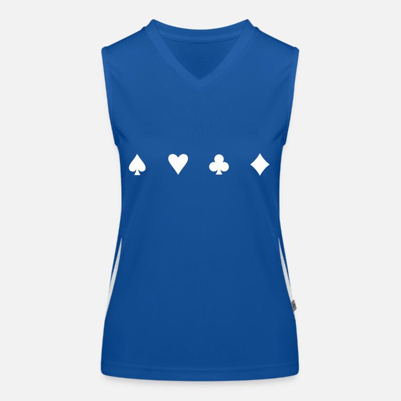 karten symbole Funktionelles Kontrast-Tank Top für Frauen