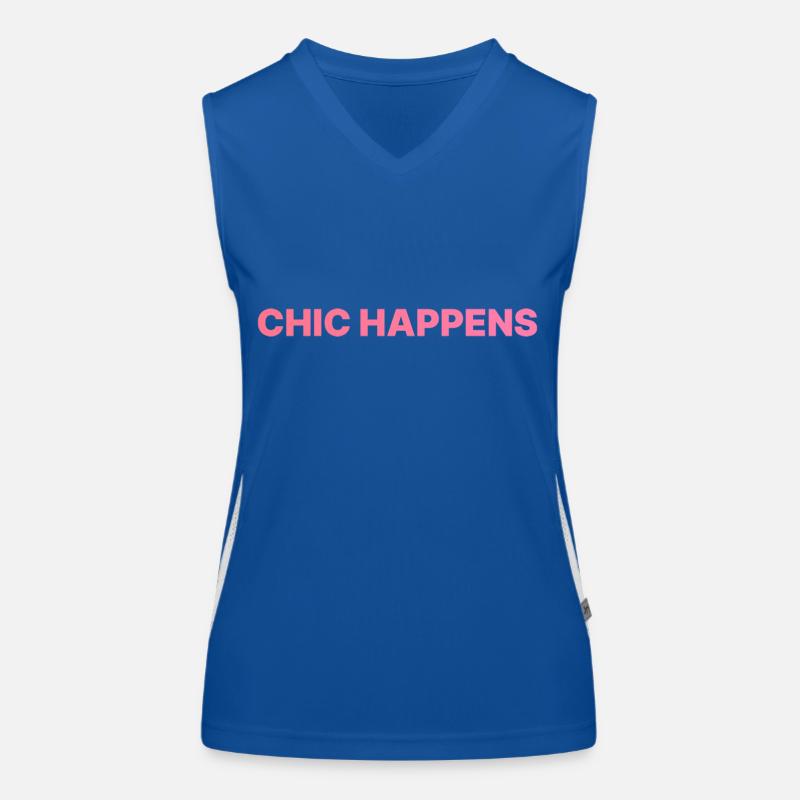 CHIC HAPPENS ROSA Funktionelles Kontrast-Tank Top für Frauen