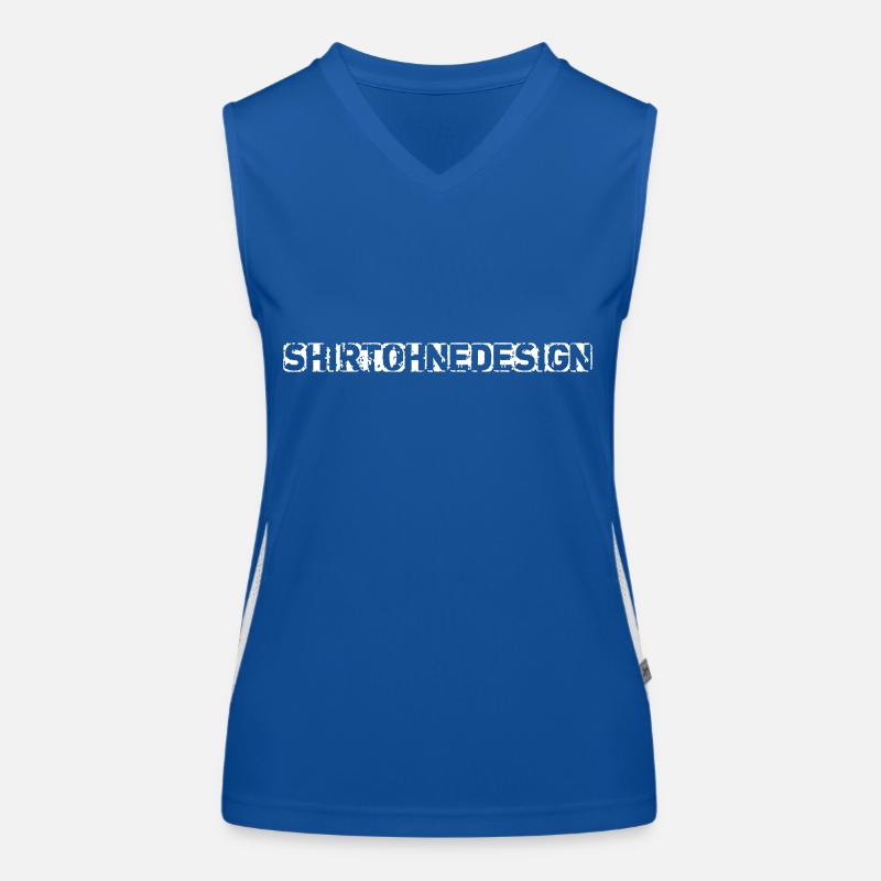 "SHIRTWITHOUTDESIGN" minimalist expression Women's Functional Contrast Tank Top