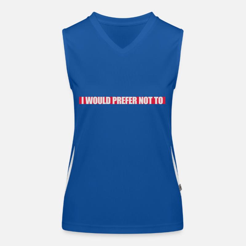 I prefer not to Women's Functional Contrast Tank Top