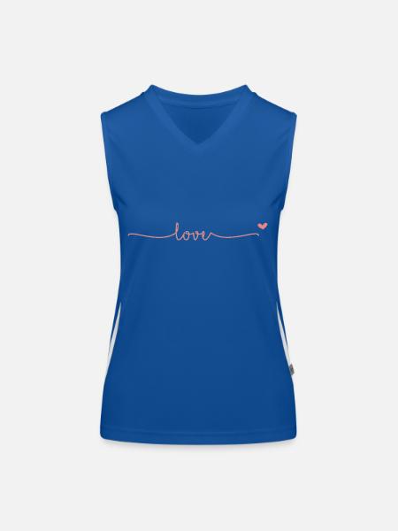 Love - Funktionelles Kontrast-Tank Top für Frauen - Royal/Weiß - Vorne