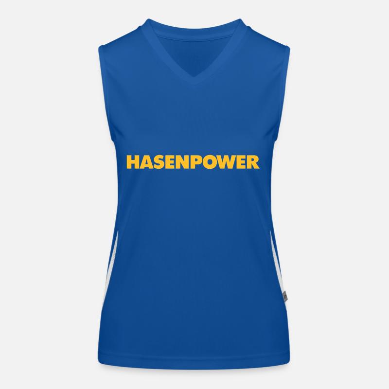 Hasenpower Funktionelles Kontrast-Tank Top für Frauen