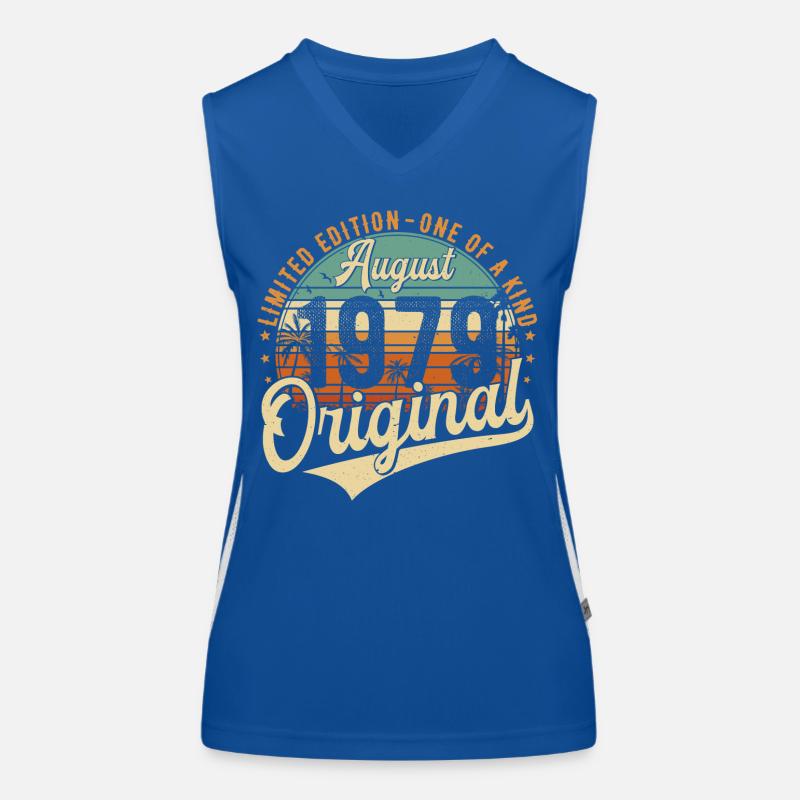 August 1979 Vintage Birthday Retro Women's Functional Contrast Tank Top