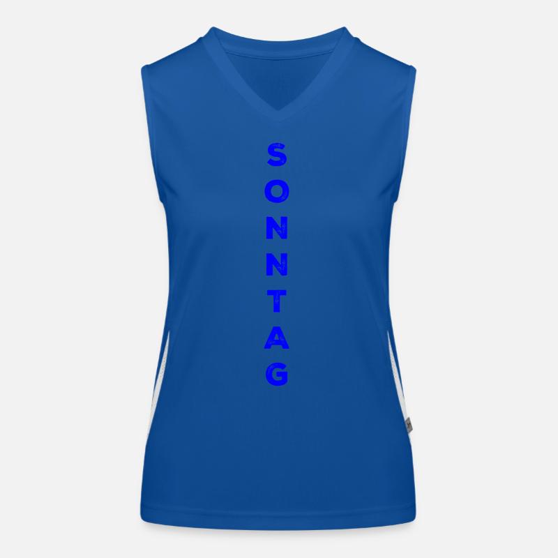 Sonntag - blau Funktionelles Kontrast-Tank Top für Frauen