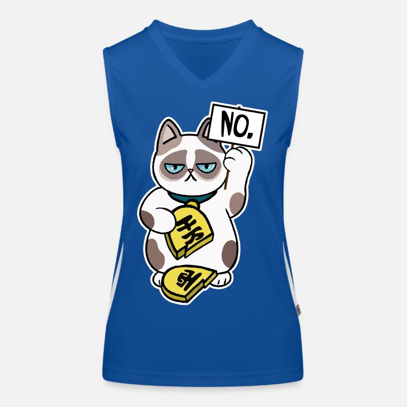 Conception de chat malchanceux Débardeur respirant contrasté Femme